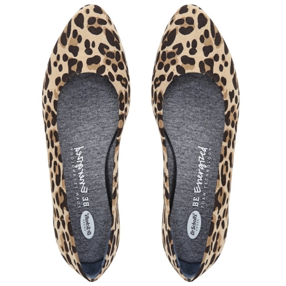 Dr. Scholl's | Shoes | Dr Scholls Leopard Really Memory Foam Flats ...